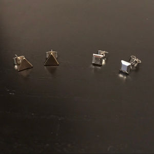 Pair of Geometric Stud Earrings